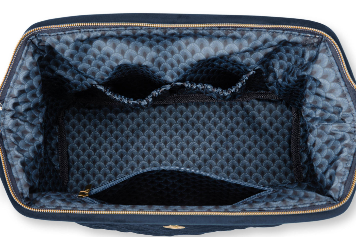 Cosmetic Purse Extra Large Velvet Quilted 30x13.8x20.7cm