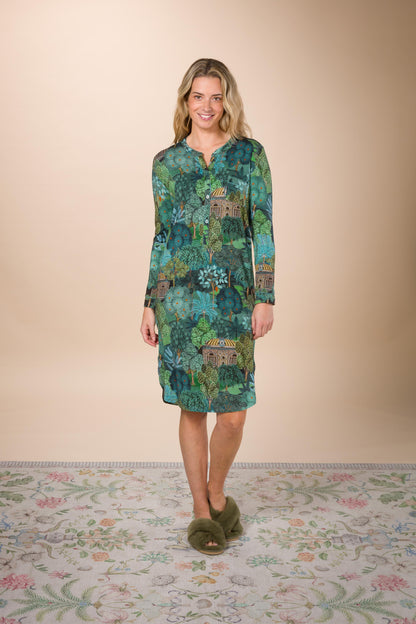 Diogo Long Sleeve Nightdress Jardin de Noche