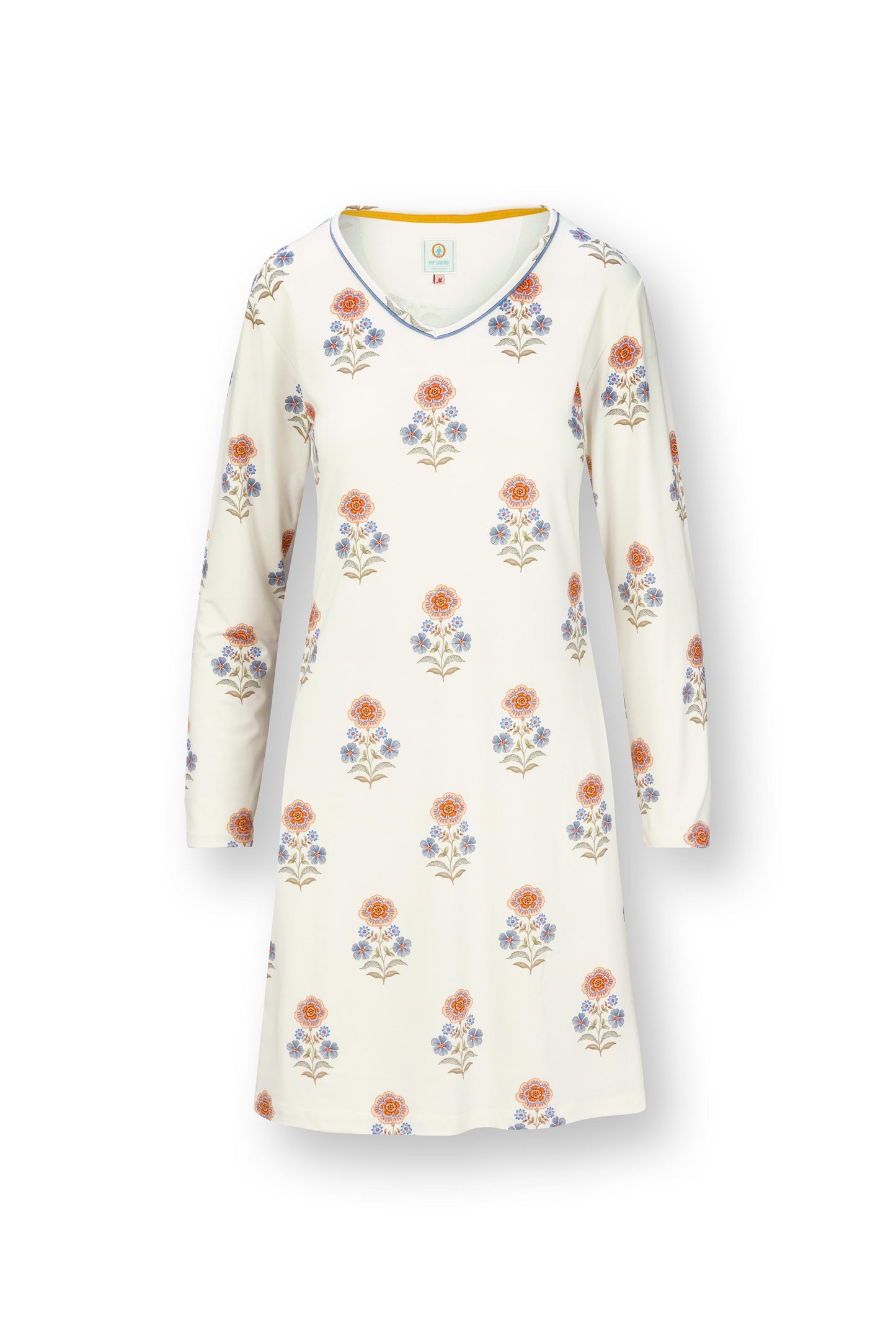 Dana Long Sleeve Nightdress Tanaka White