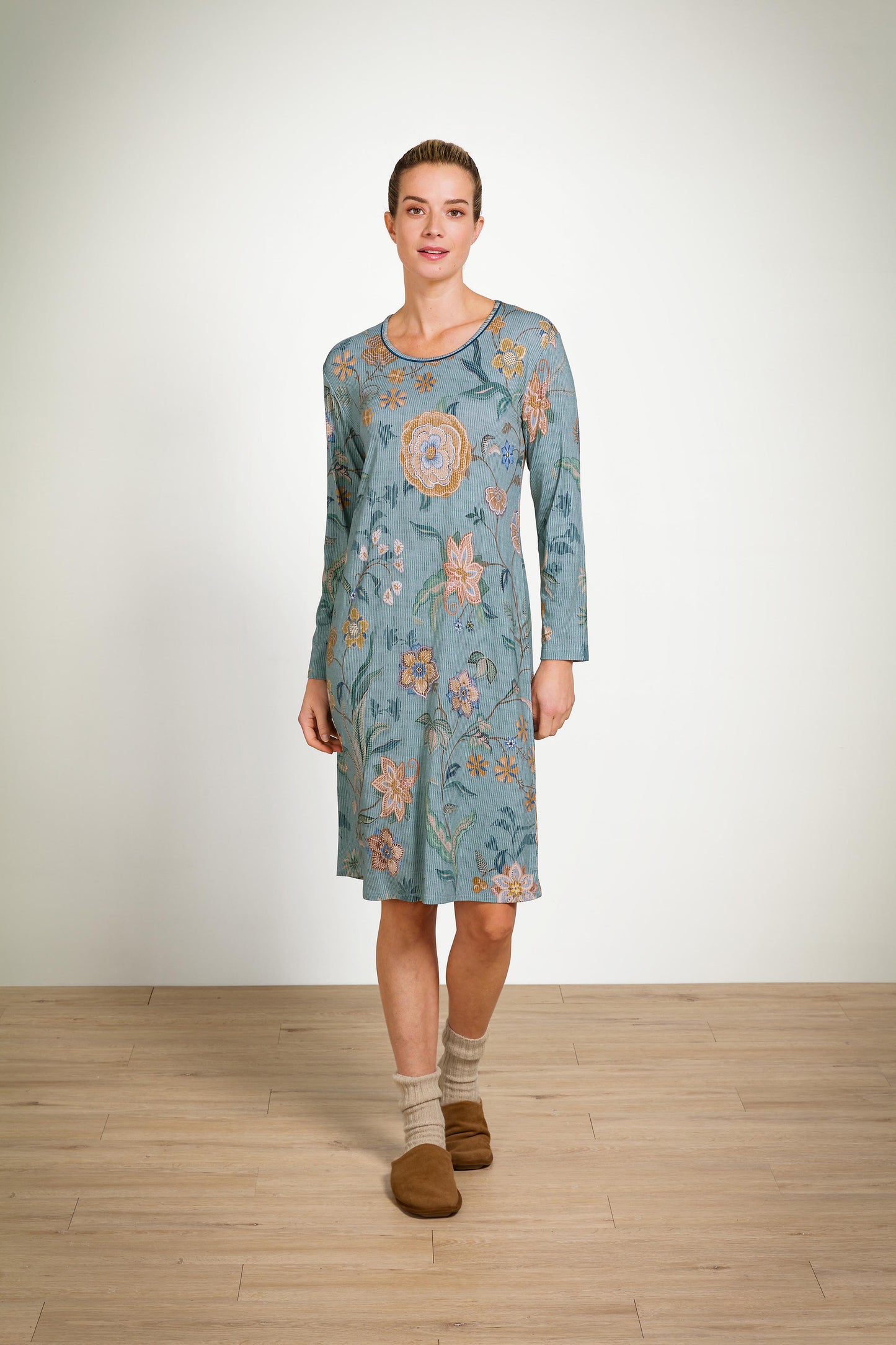 Destiny Long Sleeve Nightdress Safari Bloom