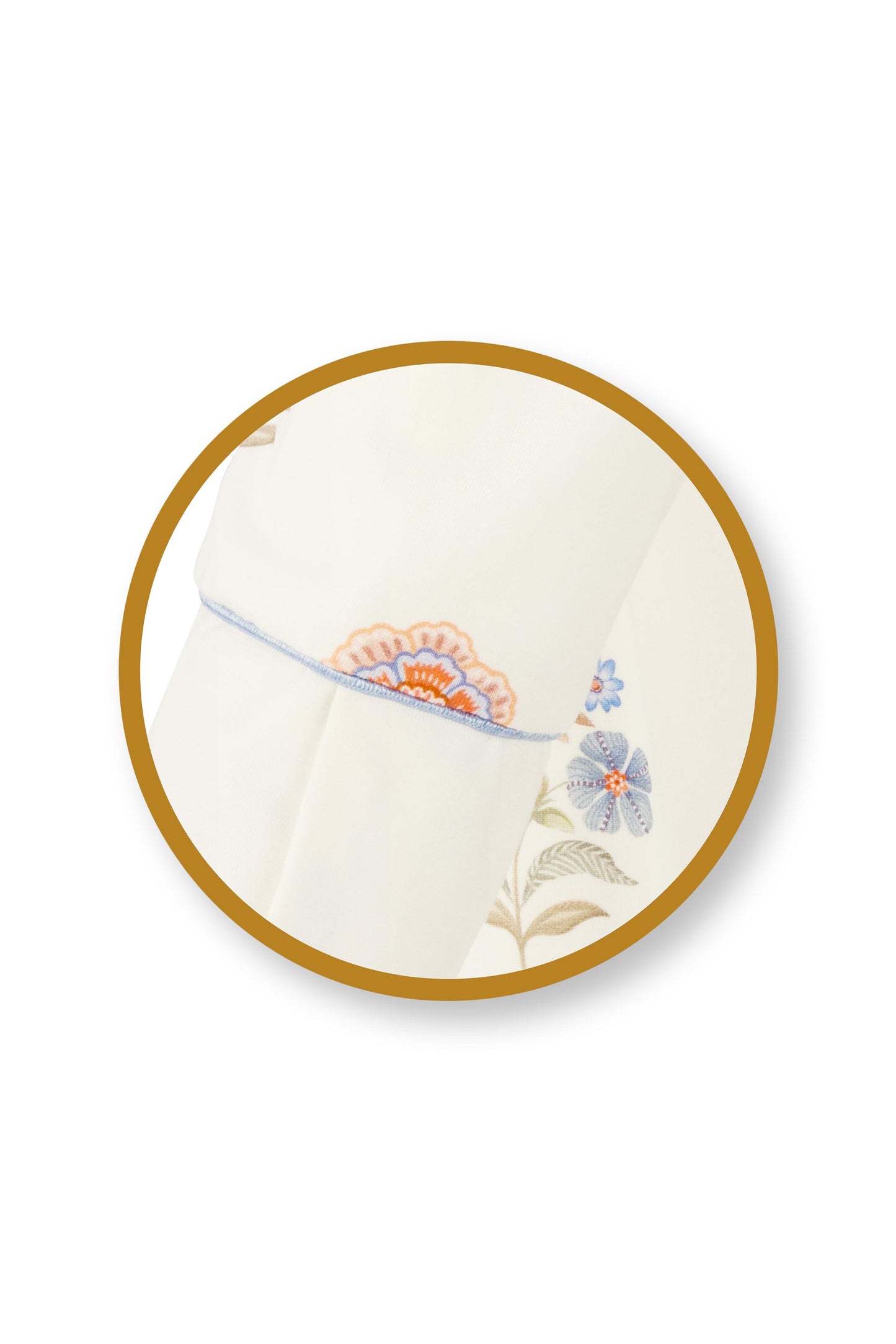 Daaltje Long Sleeve Nightdress Tanaka White
