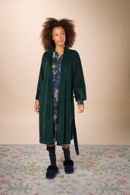 Naomi Kimono Velvet Little Sumo Stripe