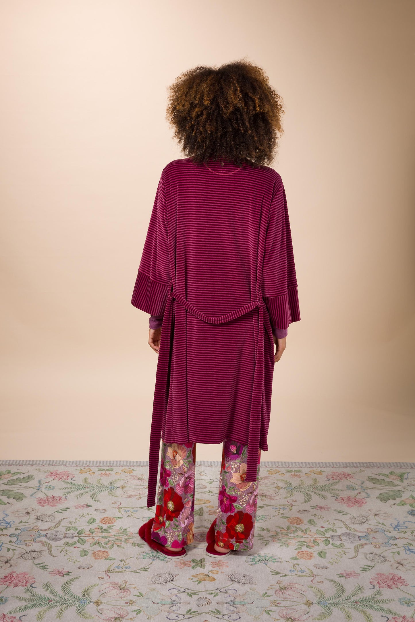 Naomi Kimono Velvet Little Sumo Stripe