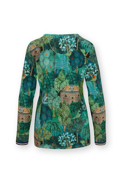 Trice Long Sleeve Top Jardin de Noche
