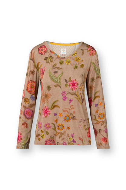 Trice Long Sleeve Top Coco Flower