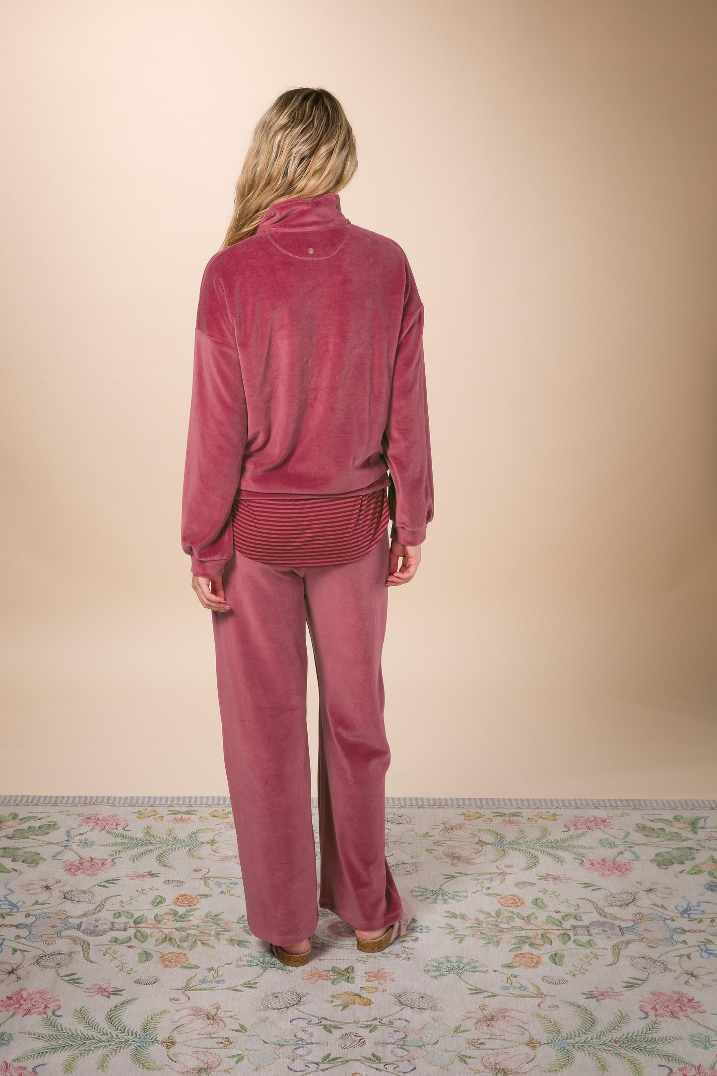 Britta Long Trousers Velvet Solid