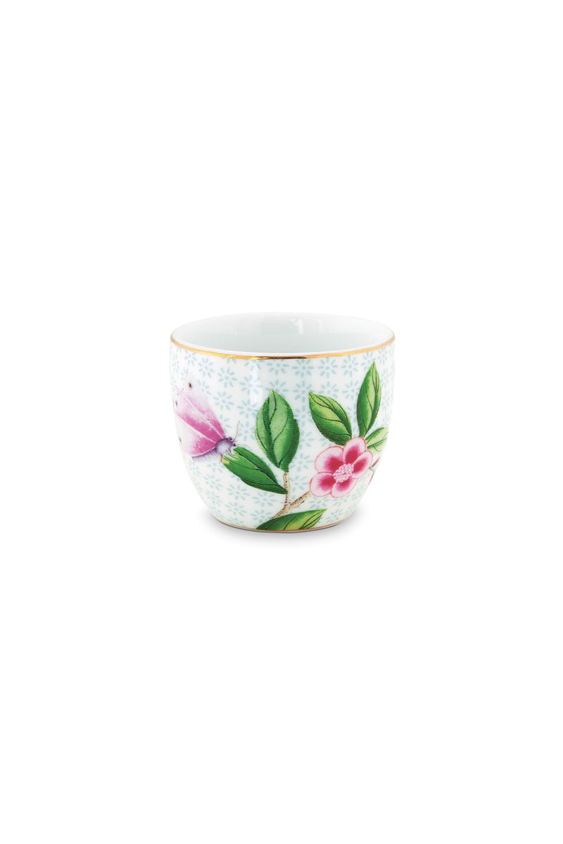 Egg Cup Blushing Birds White