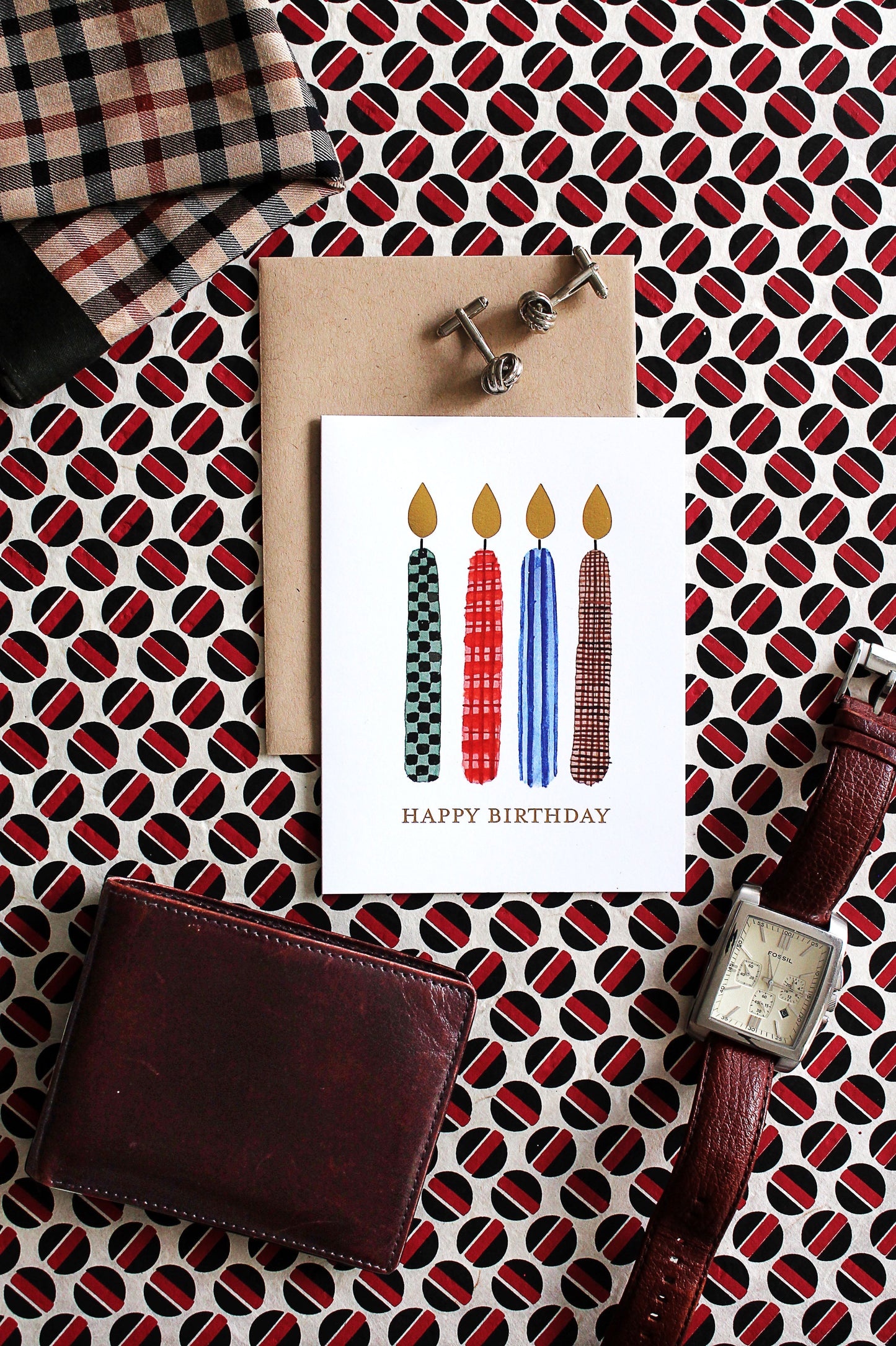 Dapper Candles Birthday Card