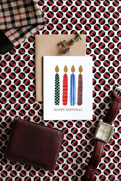 Dapper Candles Birthday Card