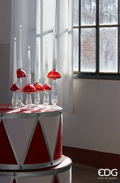 White & Red Decorative Drum Tables