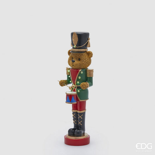 LED Nutcracker Bear With Drum