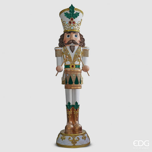 8' Winter White Nutcracker Soldier With LED & Music