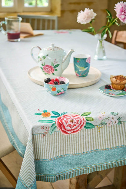 Tablecloth Blushing Birds Khaki 150x250cm