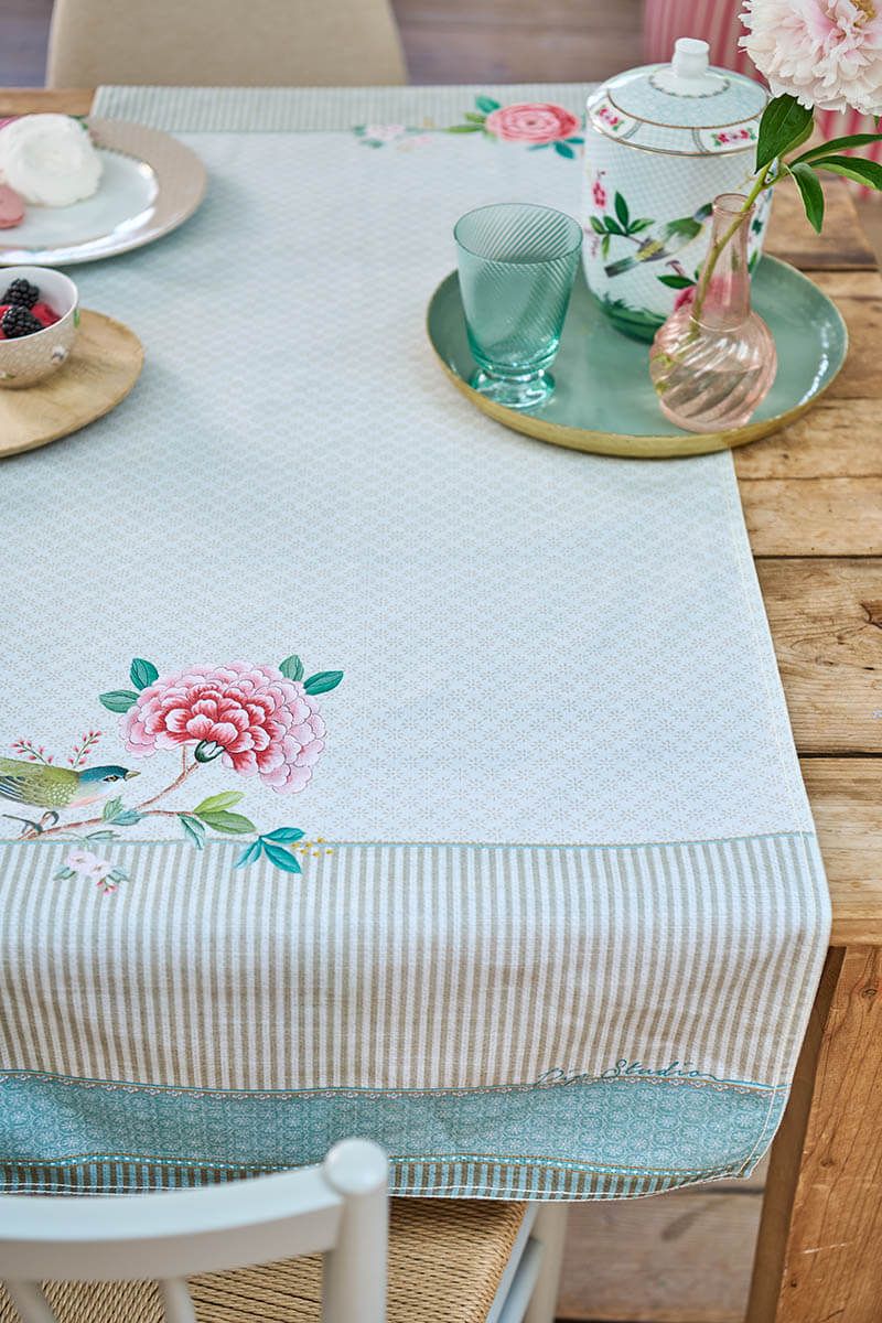 Table Runner Blushing Birds Khaki 50x150cm
