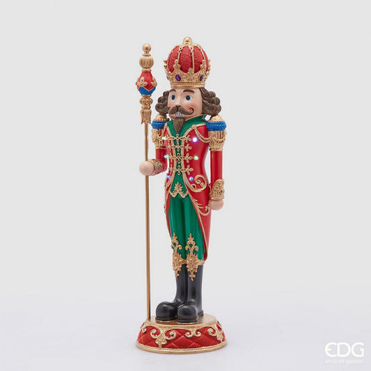 Medium Regal Nutcracker Soldier With Scepter & LED
