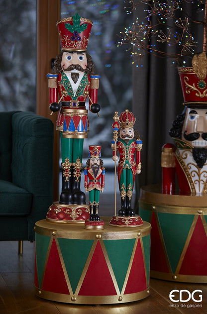 Large Regal Nutcracker Soldier With Drum & LED