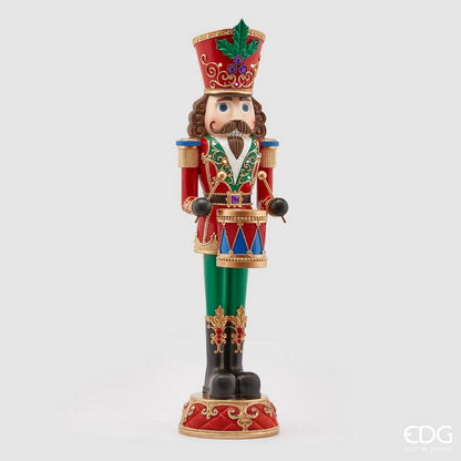 Large Regal Nutcracker Soldier With Drum & LED