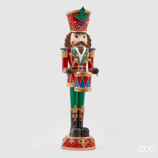 Large Regal Nutcracker Soldier With Drum & LED